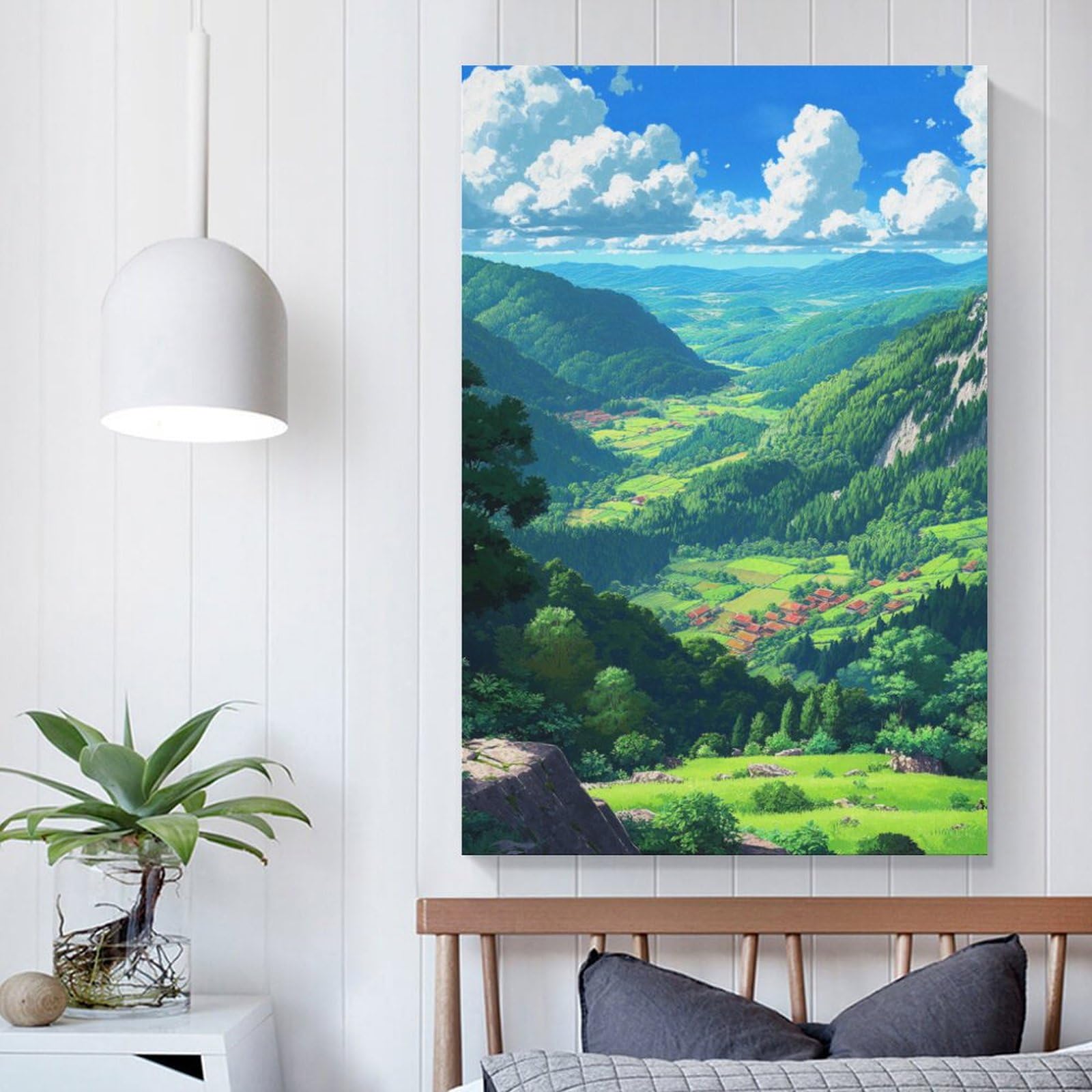 Amazon.co.jp: ポスター 山 自然 風水 絵 山の絵 緑の絵 玄関 開運